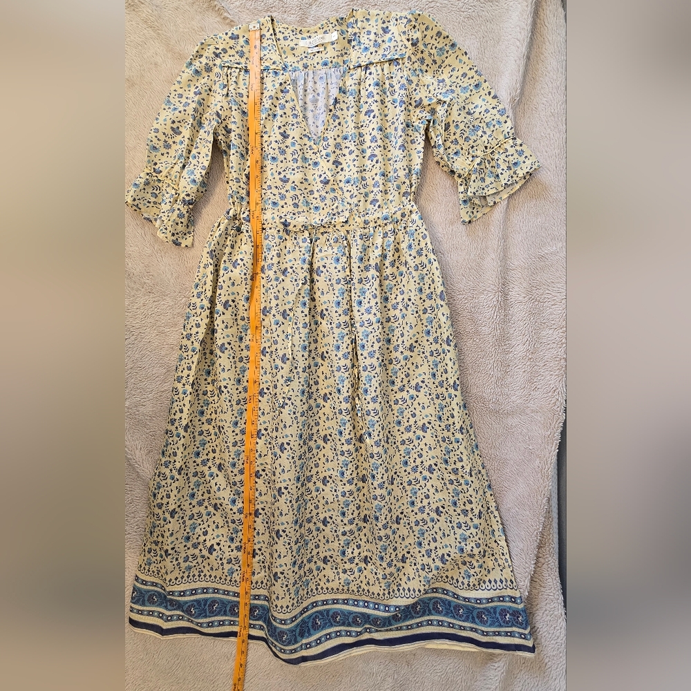 SOLD Christy Dawn Della Dress In Larkspur Ditsy Field Silk-Cotton, PS